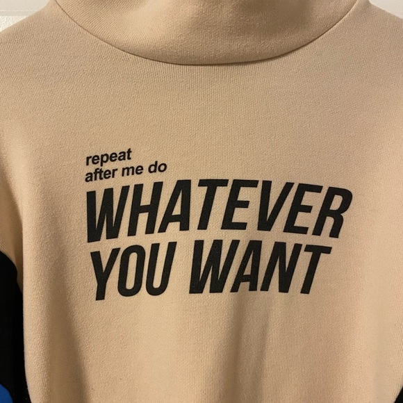 Zara Colorblock Slogan Sweatshirt - Picture 2 of 5